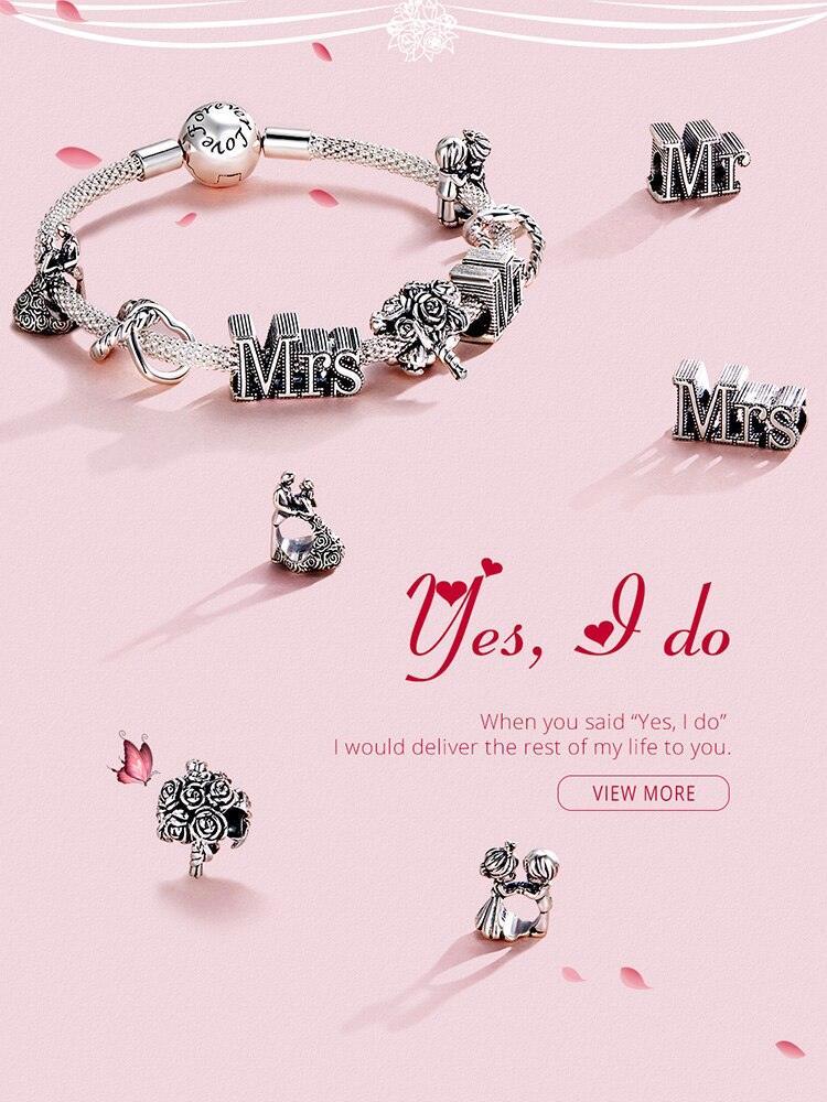 Wedding Party Couple silver charm - Figueira