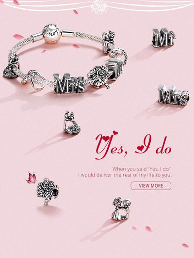 Wedding Party Couple silver charm - Figueira
